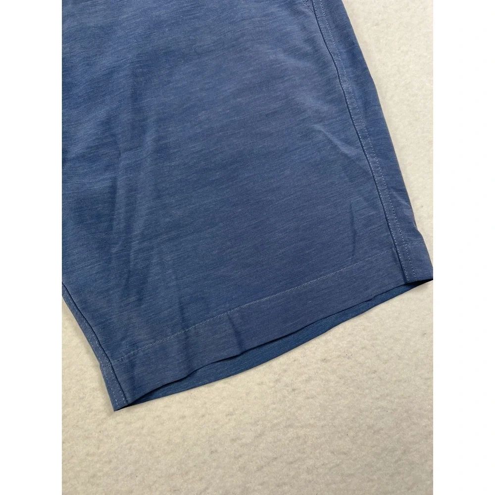 Faherty All Day Shorts Mens 38 Blue Heathered Hybrid Quick Dry Stretch Summer
